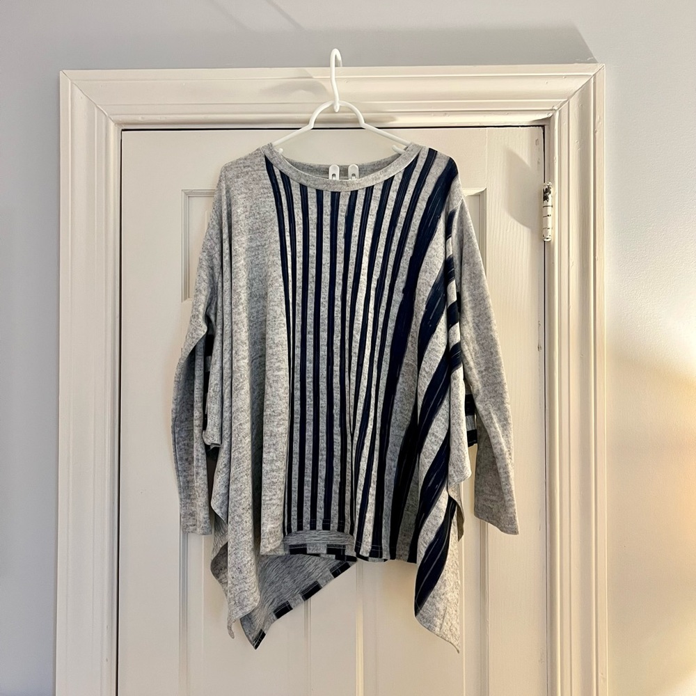 striped cape tunic NWT